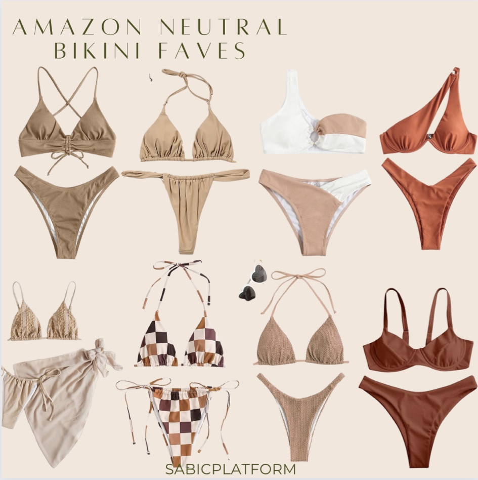 Shop amazon swimwear ! #neutral #bikini #swimwear #resortwear # vacation 

#LTKstyletip #LTKswim #LTKSeasonal