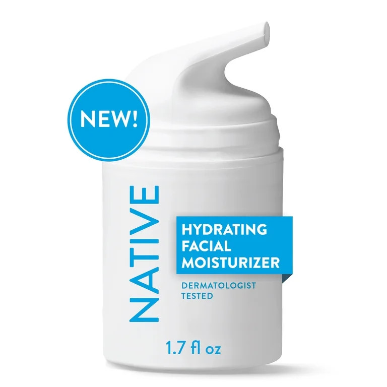 Native Hydrating Facial Moisturizer for Dry Skin, Silicone Free, Fragrance Free, with Vitamin B3 ... | Walmart (US)