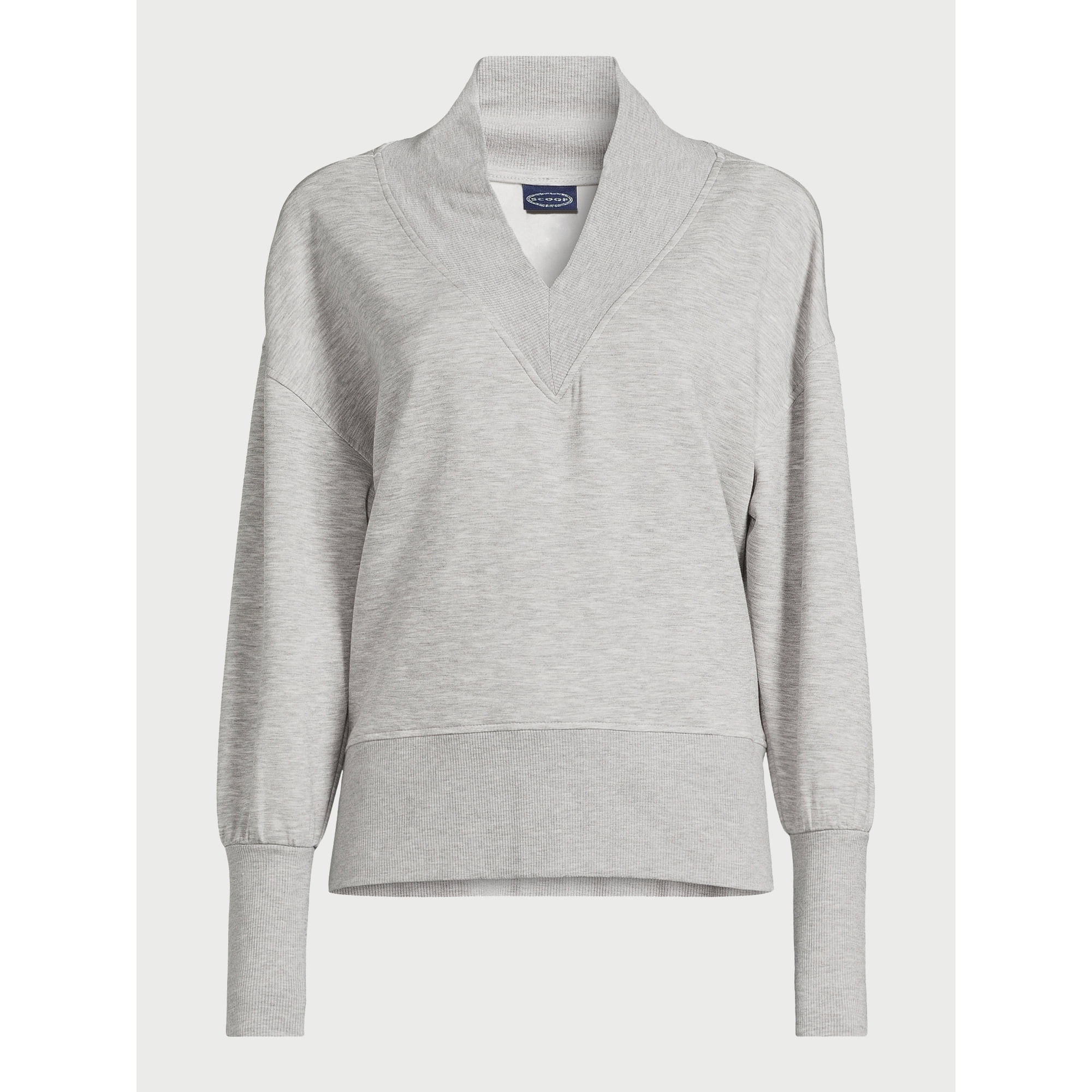 Scoop Women's Ultimate ScubaKnit V-Neck Sweatshirt, Sizes XS-XXL | Walmart (US)