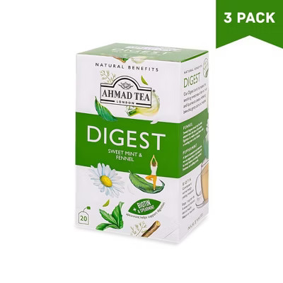 Ahmad Digest Sweet Mint & Fennel Tea Infusion 20ct tea bags - Pack of 3 | Target
