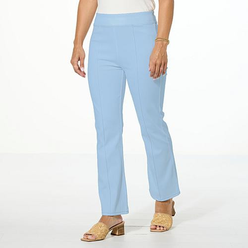 C Wonder by Christian Siriano Pull-On Kick-Flare Pant - Soft Blue Wash - Size Petite 1 X | HSN