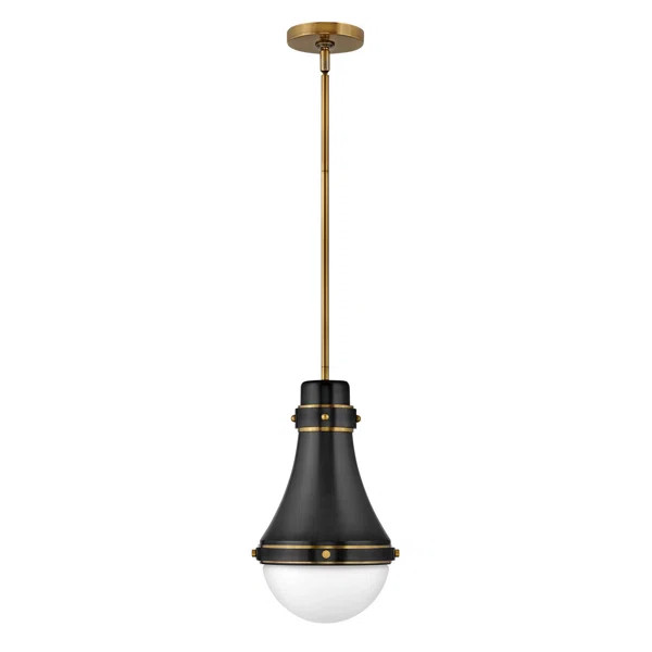 Oliver Adjustable Pendant Light w/ Etched Opal Glass | Wayfair North America