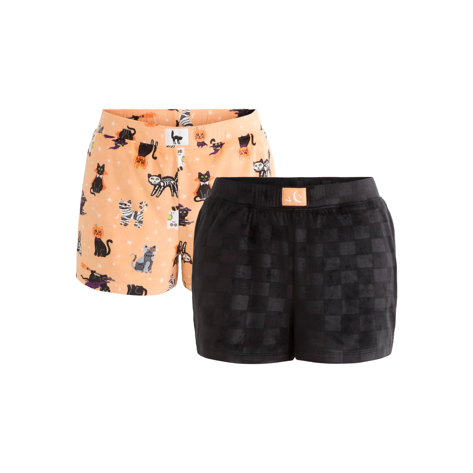 Halloween Women's Sleep Shorts from Way To Celebrate, 2-Pack, Sizes XS-3X | Walmart (US)
