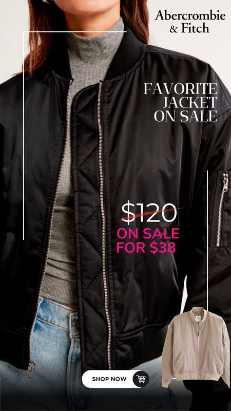 My favorite bomber jacket is on sale at Abercrombie for $38! 

#LTKfindsunder50 #LTKsalealert #LTKstyletip