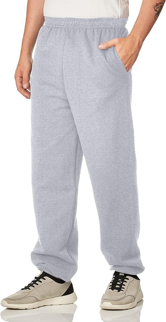 Gildan Adult Fleece Elastic Bottom Sweatpants with Pockets, Style G18100 | Amazon (US)