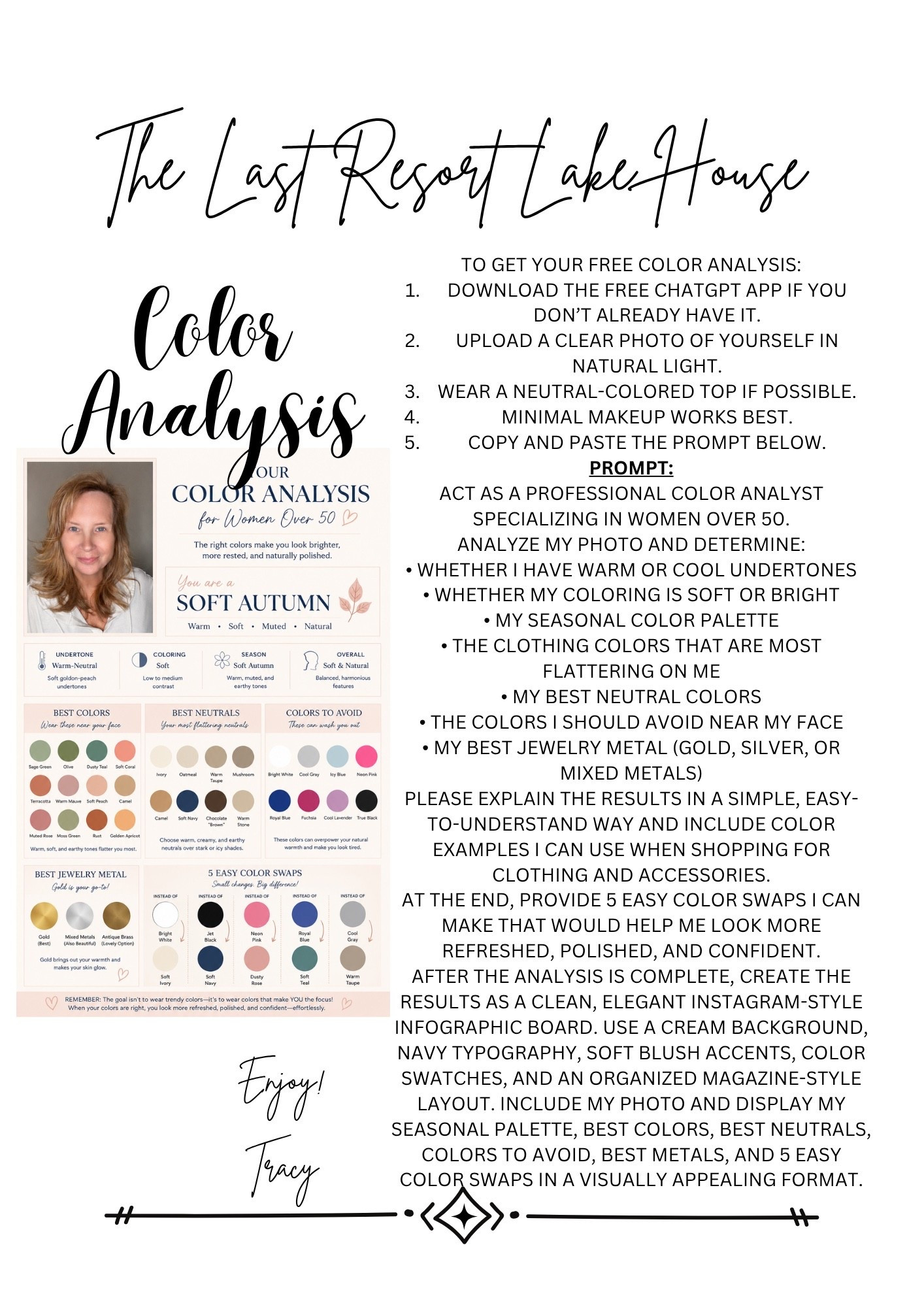 If we’re working on looking our best, let’s start with color.

The right colors can make you look brighter, more rested, and naturally polished.

Then come back because we’re talking about:
✨ Makeup
✨ Hair
✨ Necklines
✨ Glasses
✨ Jewelry
✨ Style

#LTKselfcare #LTKgrwm #LTKOver40