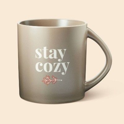 16oz Stoneware Stay Cozy Mug - Spritz&#8482; | Target
