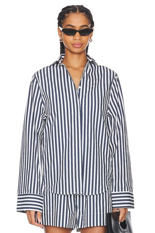 AEXAE Button Up Shirt in Stripe from Revolve.com | Revolve Clothing (Global)