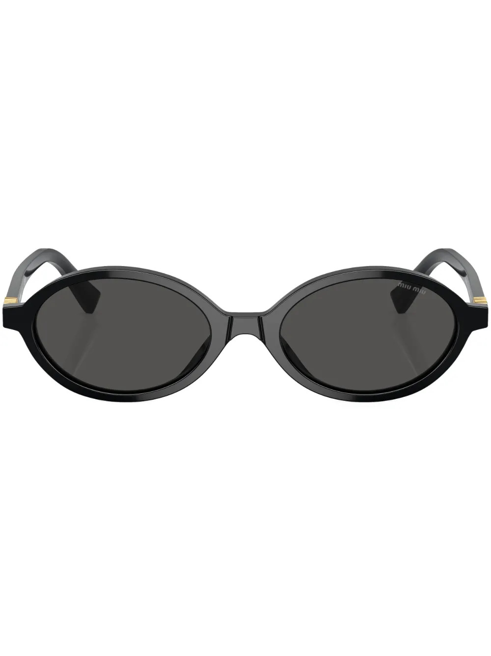 Miu Miu Eyewear logo-lettering Oval Sunglasses - Farfetch | Farfetch Global