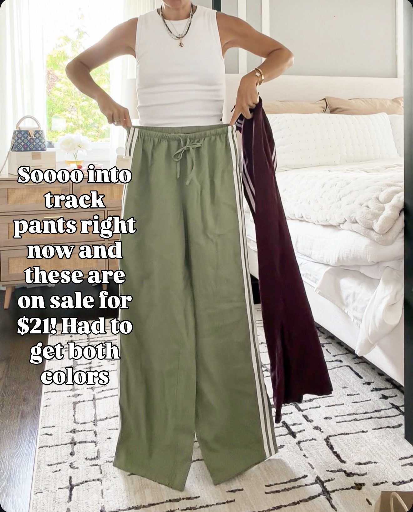 You will LOVE these track pants. On sale for $20! Had to get both colors

#LTKSaleAlert #LTKOver40 #LTKSeasonal