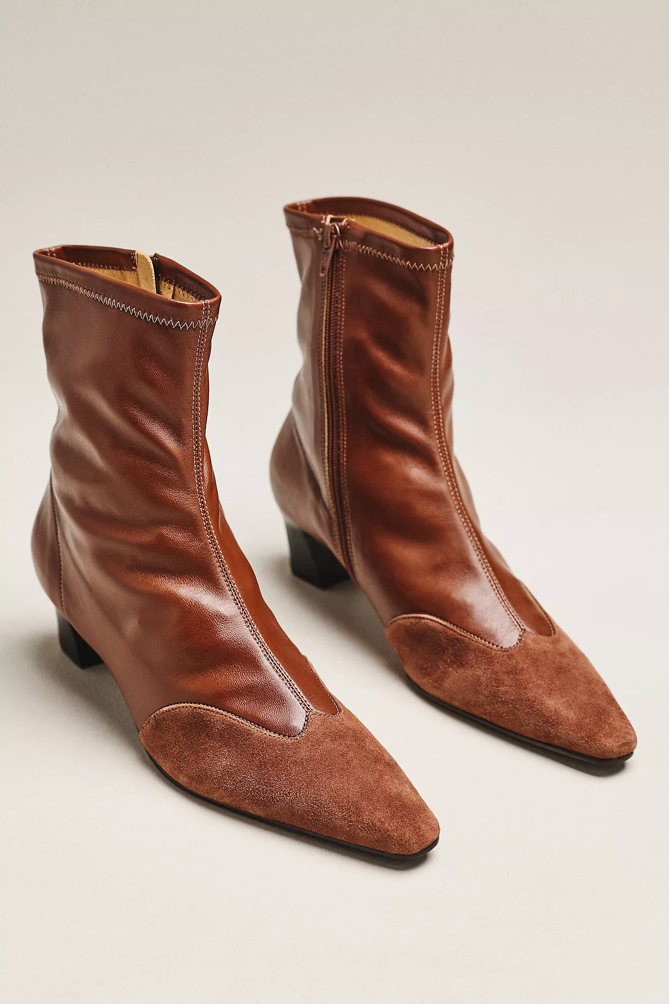 Cap-Toe Stretch Ankle Boots | Anthropologie (US)