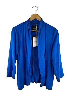 Jeanswest NWT Open Long Jacket Women Size 12 Blue Long Sleeve Collared Casual | eBay AU
