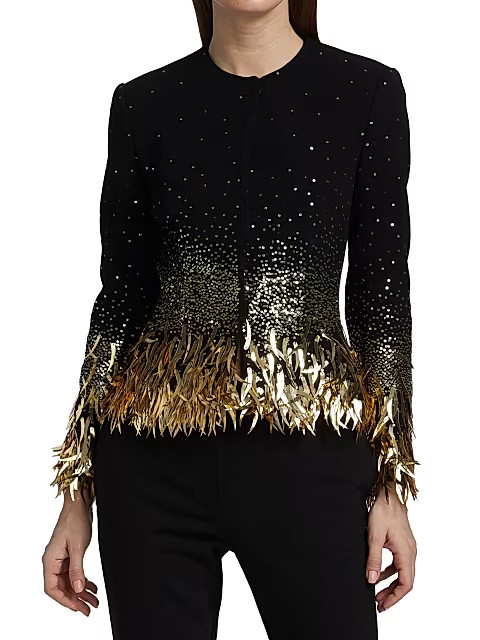 Sequin Hem Jacket | Saks Fifth Avenue