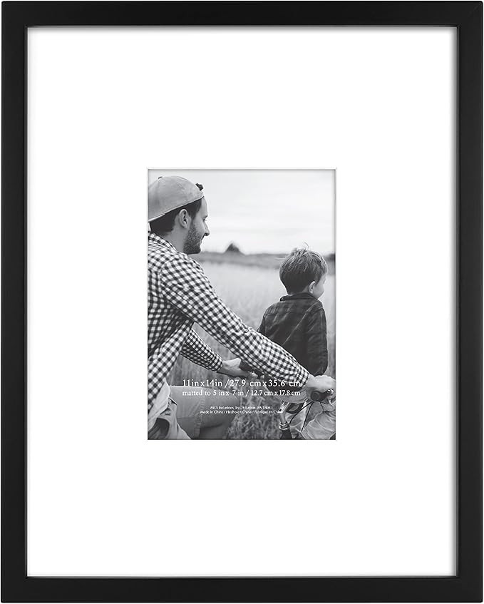 MCS East Village Frame, Black, 11 x 14 matted to 5 x 7 in, Single | Amazon (US)