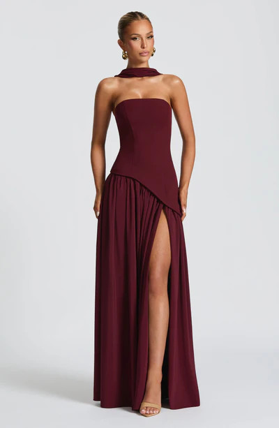 Maliyah Maxi Dress - Cherry Lacquer | Babyboo (global)