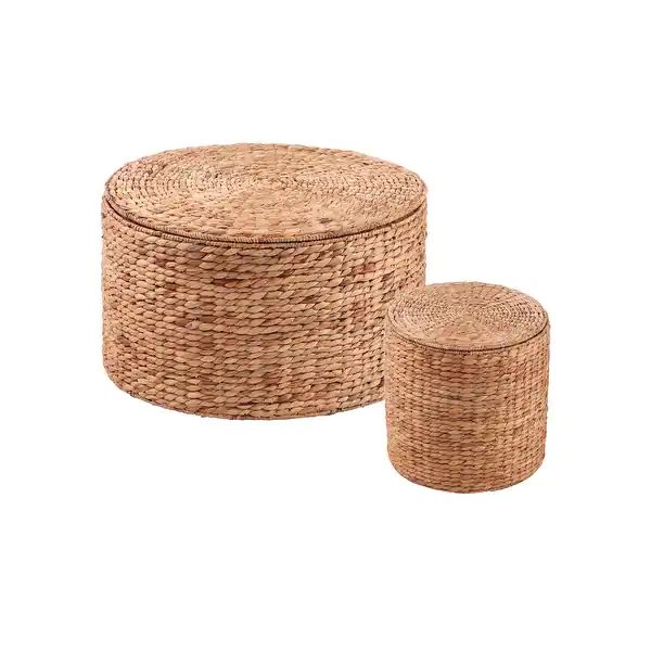 Sachi Coastal Woven Storage Tables (Set of 2) - On Sale - Overstock - 30295831 | Bed Bath & Beyond