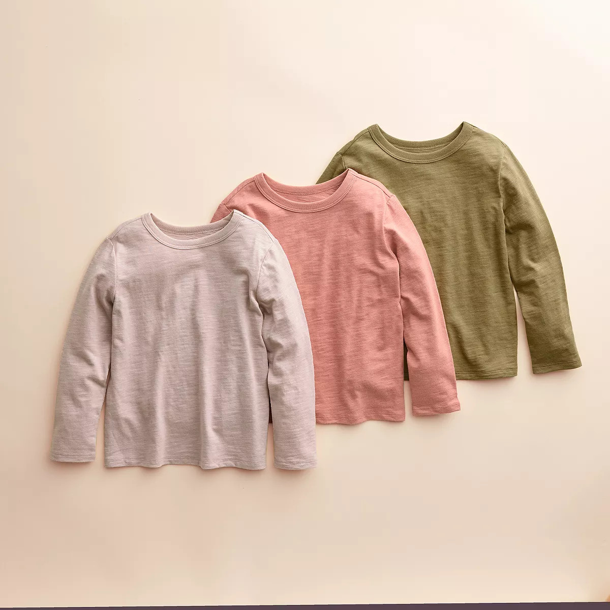 Kids 4-8 Little Co. by Lauren Conrad Organic 3-Pack Long Sleeve Tees | Kohl's