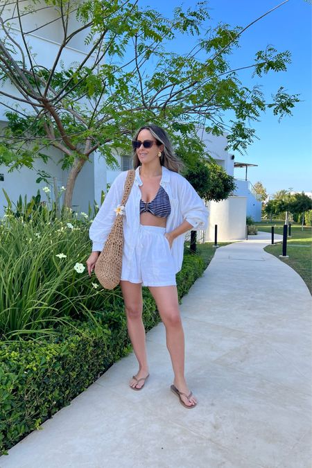 Day 1 of my 7 days of holiday looks 👙🐚

Bikini top size 12
Bikini bottoms size 10
Shirt size 14
Shorts size 10

I’ve linked similar pieces for you too!

Holiday outfits, fuller bust bikini, bikini, affordable fashion, high street finds, white co-ord, linen co-ord, linen shirt, holiday style 

#LTKstyletip #LTKsummer #LTKswimwear