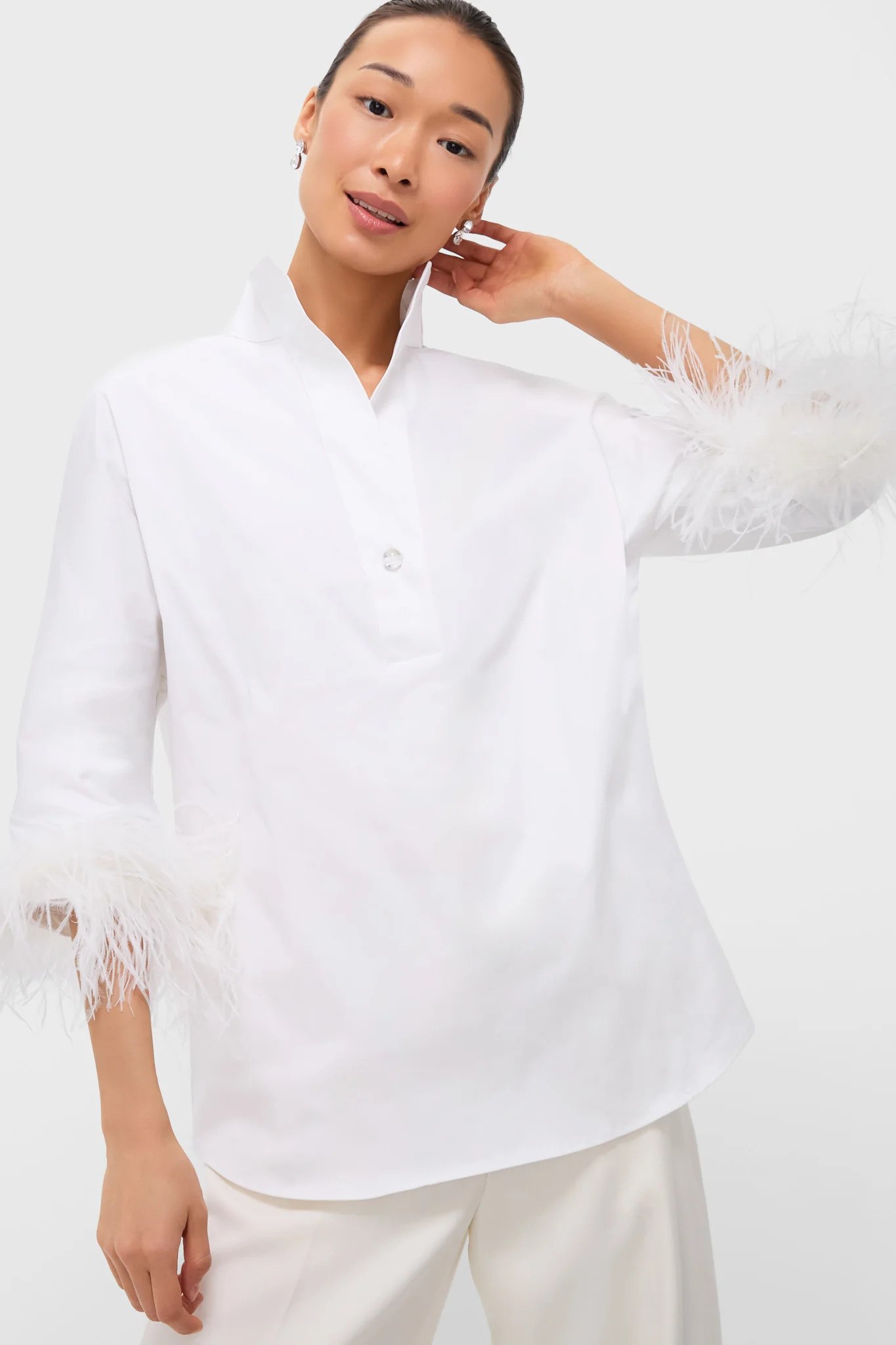 White Feather Willow Blouse | Tuckernuck (US)