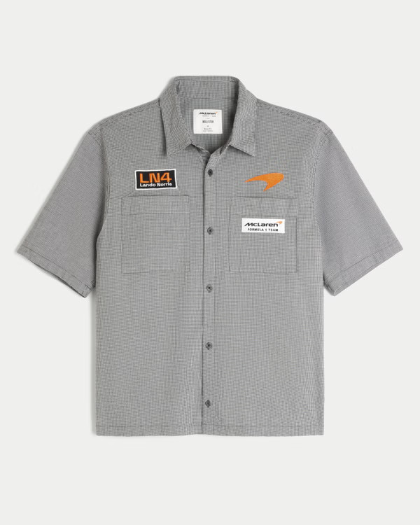 Men's Boxy McLaren Graphic Workwear Shirt | Men's Tops | HollisterCo.com | Hollister (US)