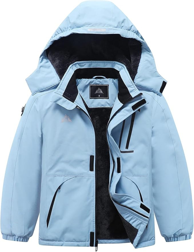 IDTALHZY Kid's Ski Jacket Waterproof Winter Coat Boy's and Girl's Fleece Snowboarding Jackets wit... | Amazon (US)