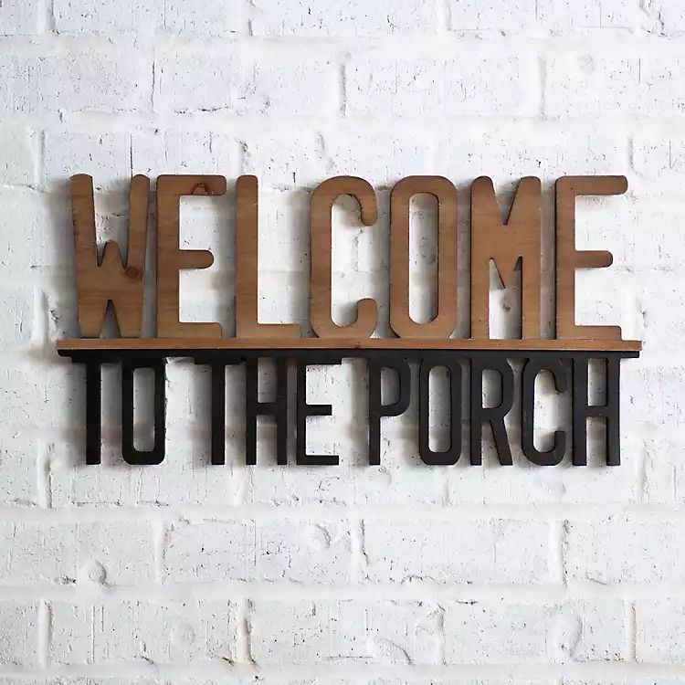 Welcome to the Porch Outdoor Wood Wall Plaque | Kirkland's Home