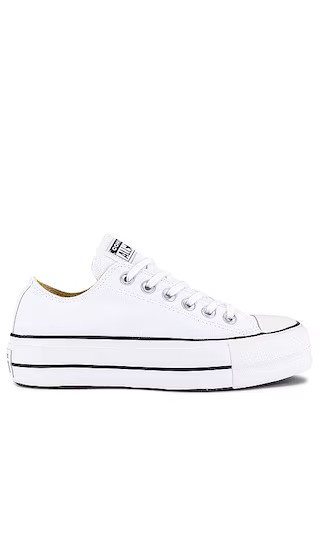 Chuck Taylor All Star Lift Sneaker in White & Black | Revolve Clothing (Global)