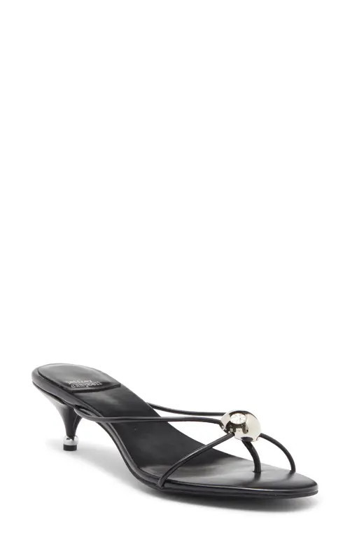 Jeffrey Campbell Preciosa Kitten Heel Sandal in Black Silver at Nordstrom, Size 6 | Nordstrom