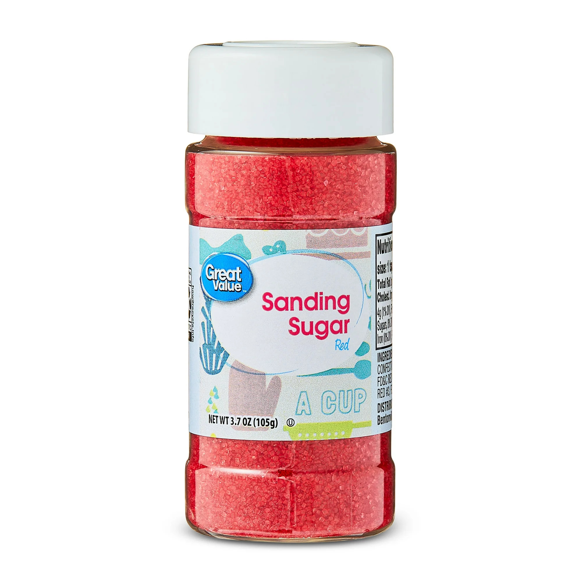 Great Value Red Sanding Sugar, 3.5 oz | Walmart (US)