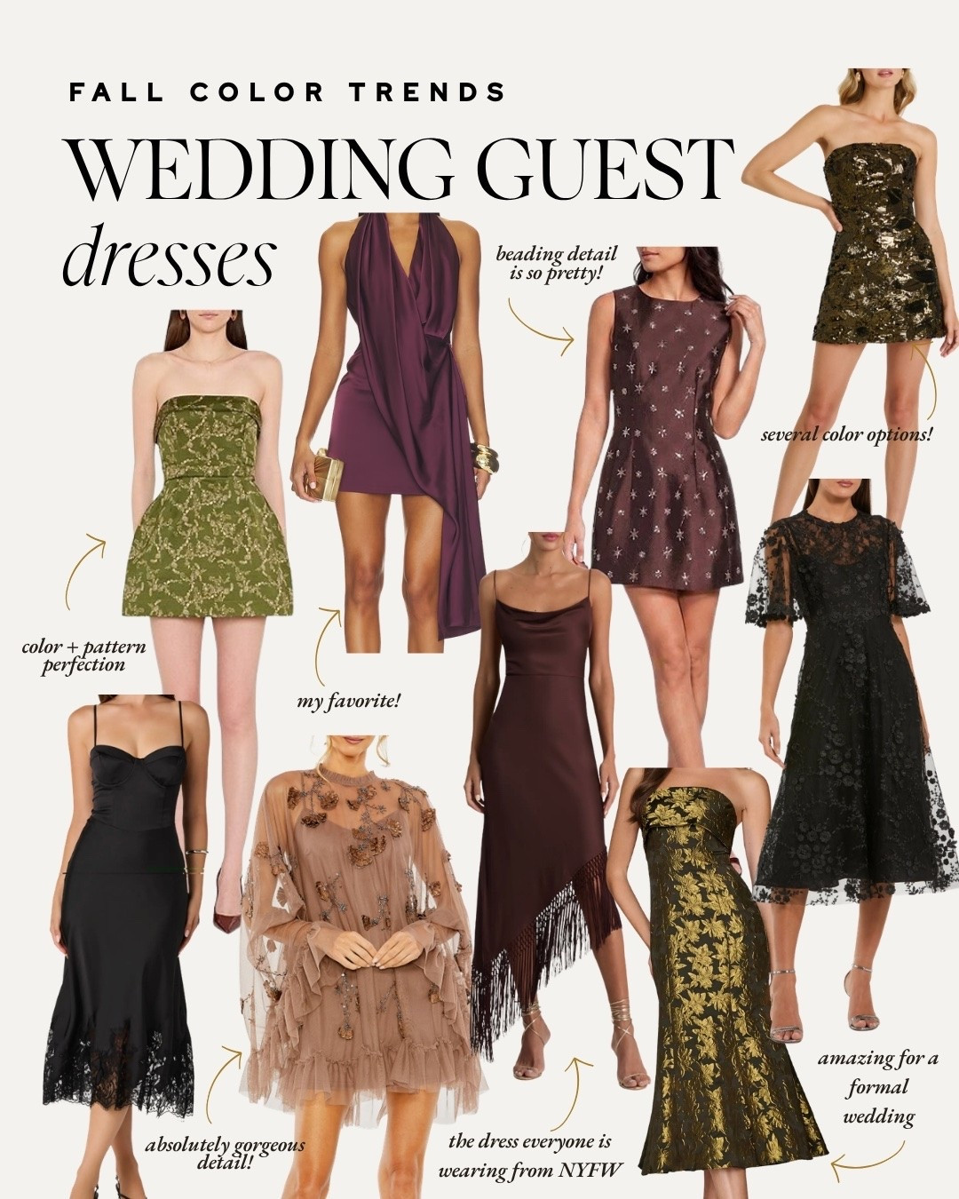 Fall wedding guest dresses that are so on trend this season! All Price points ￼

#LTKSeasonal #LTKWedding #LTKSaleAlert