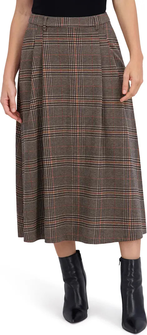 Plaid Pleated Midi Skirt | Nordstrom Rack