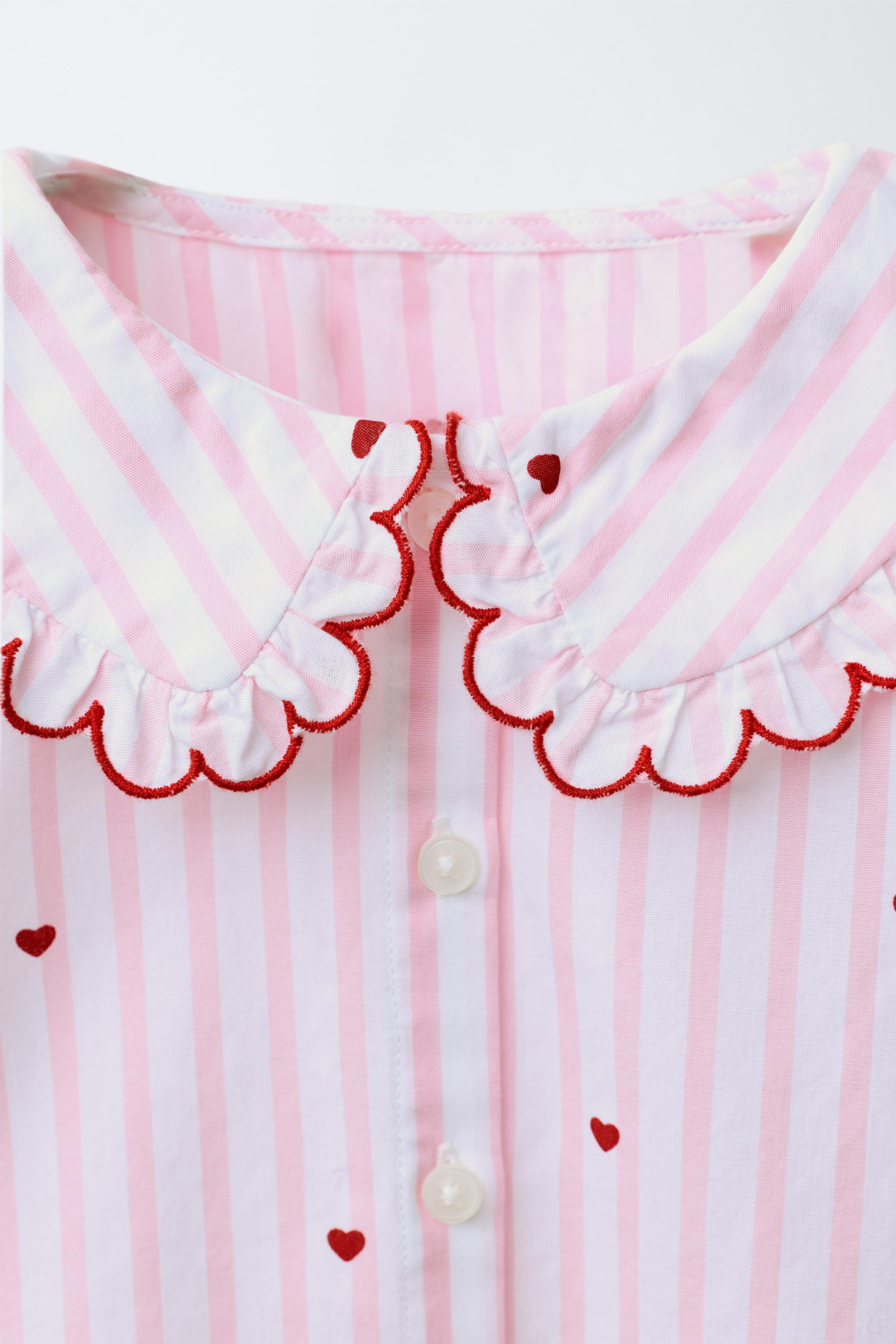 STRIPED AND HEART SHIRT | Zara US