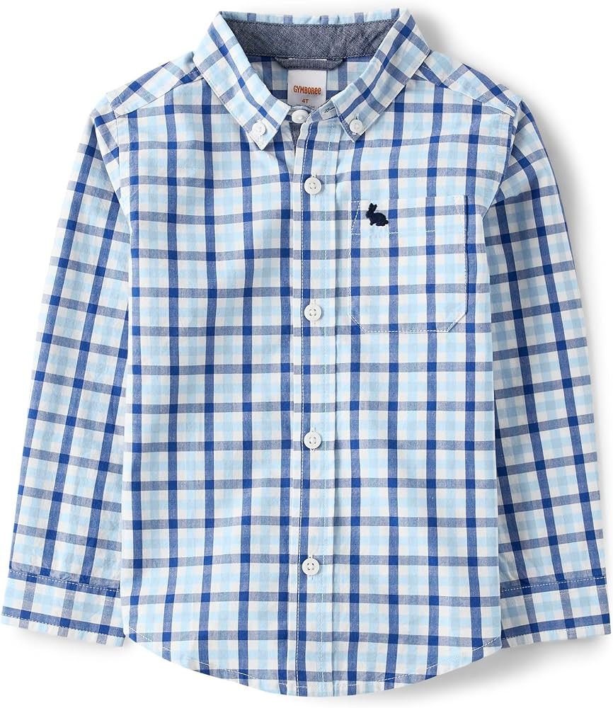 Gymboree Boys' and Toddler Long Sleeve Button Up Shirt | Amazon (US)