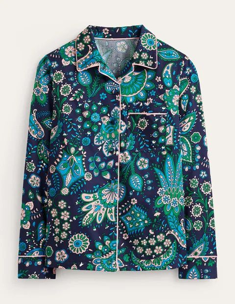 Cotton-Sateen Pyjama Shirt | Boden (US)
