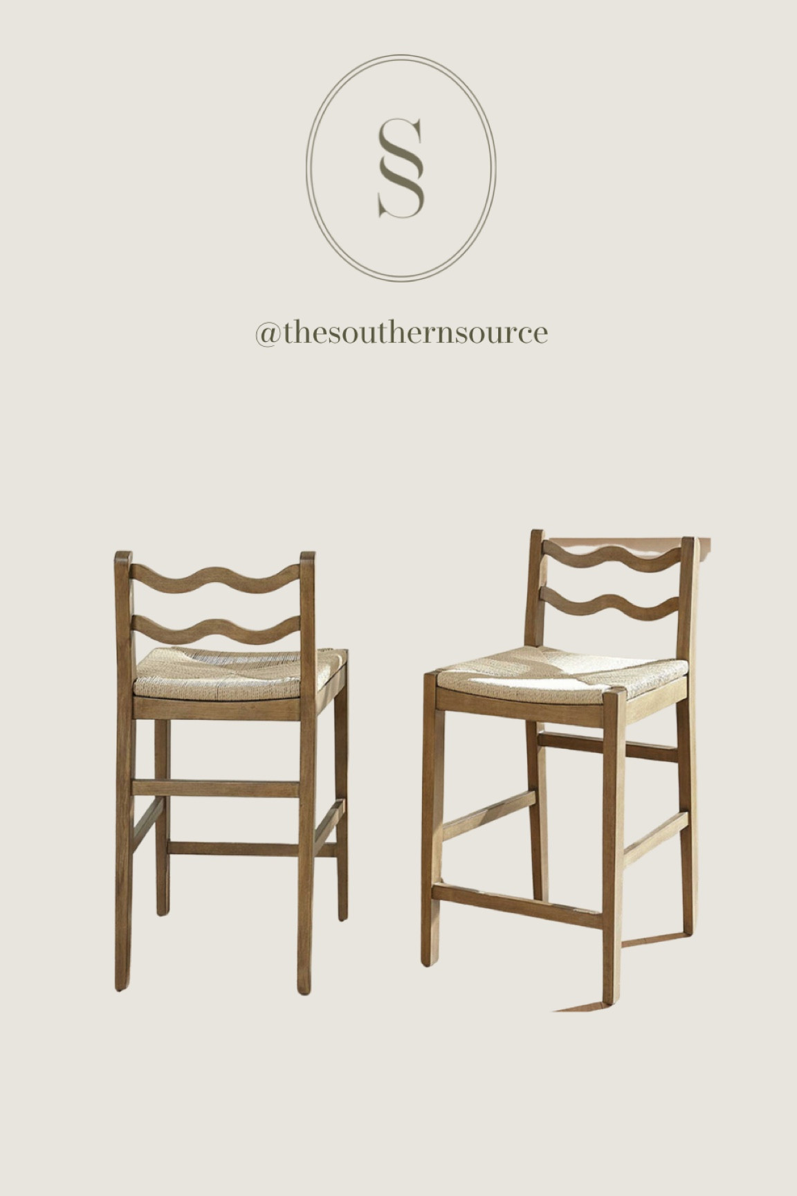 Wavy scalloped counter stools. Love these Unique wooden counter stools from
Ballard  Under $400 

#LTKFind #LTKhome #LTKsalealert