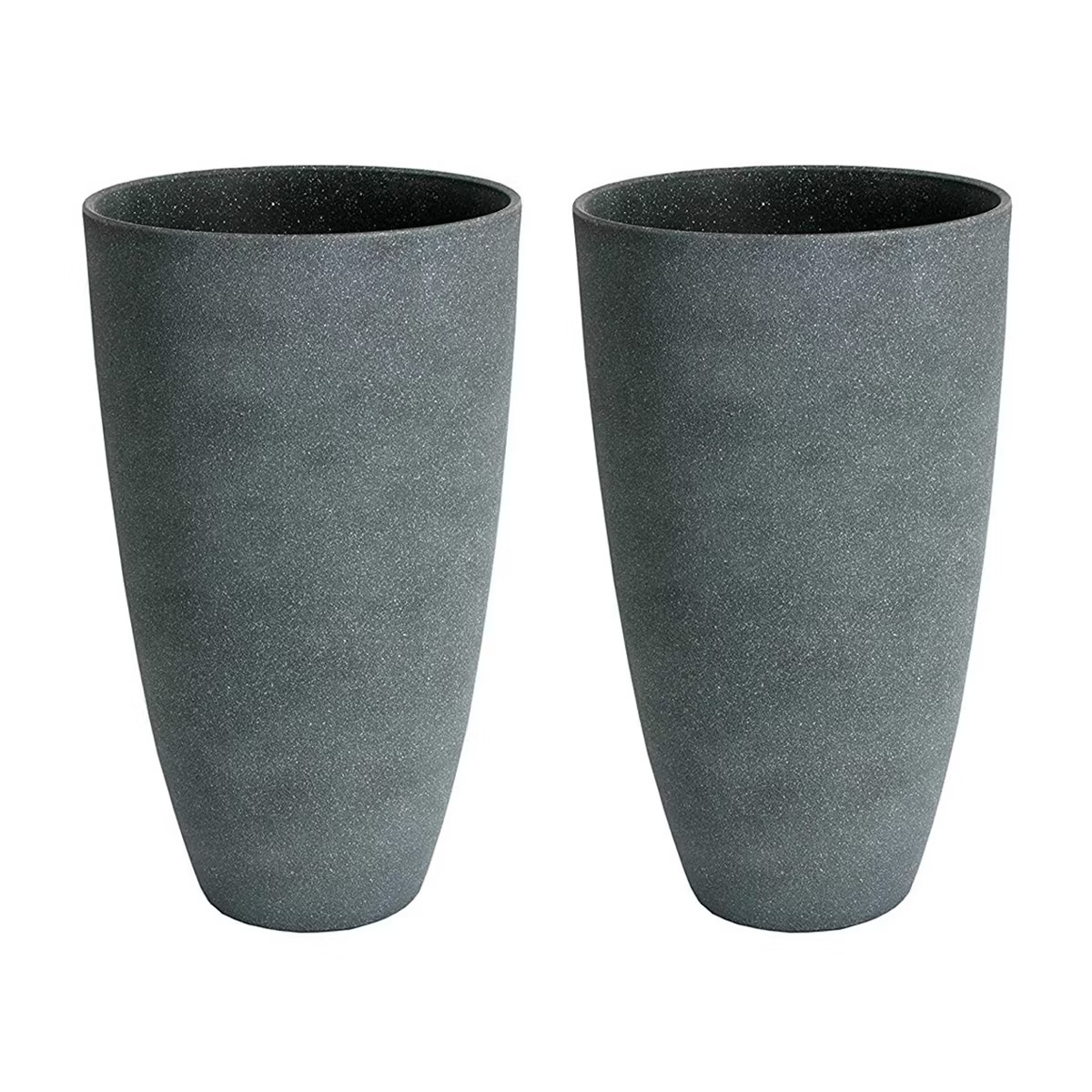 Algreen Acerra Weather Resistant Composite Tall Vase Round Planter Pot 20 x 12 x 12 Inches, Gray ... | Target