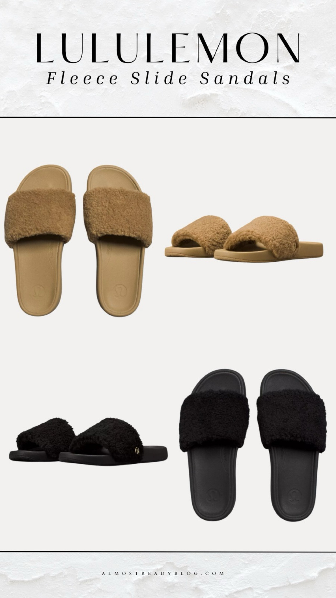 Lululemon fleece slide sandals

#LTKFindsUnder100