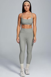 Penny Ribbed Leggings - Sage | MESHKI US