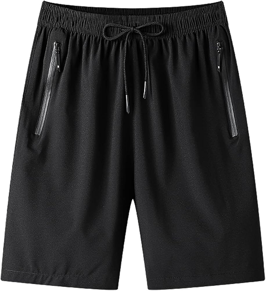 Boys Running Shorts Quick Dry Lightweight Athletic Shorts with Zipper Pockets for Workout Gym Tra... | Amazon (US)