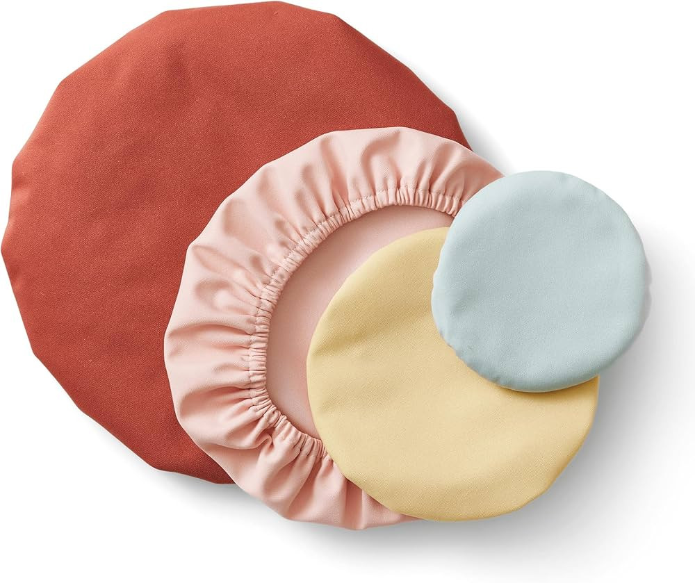 Esembly Bowl Caps - Reusable Bowl Covers in Pack of 4 - Waterproof, Washable Lids for Leftover Fo... | Amazon (US)