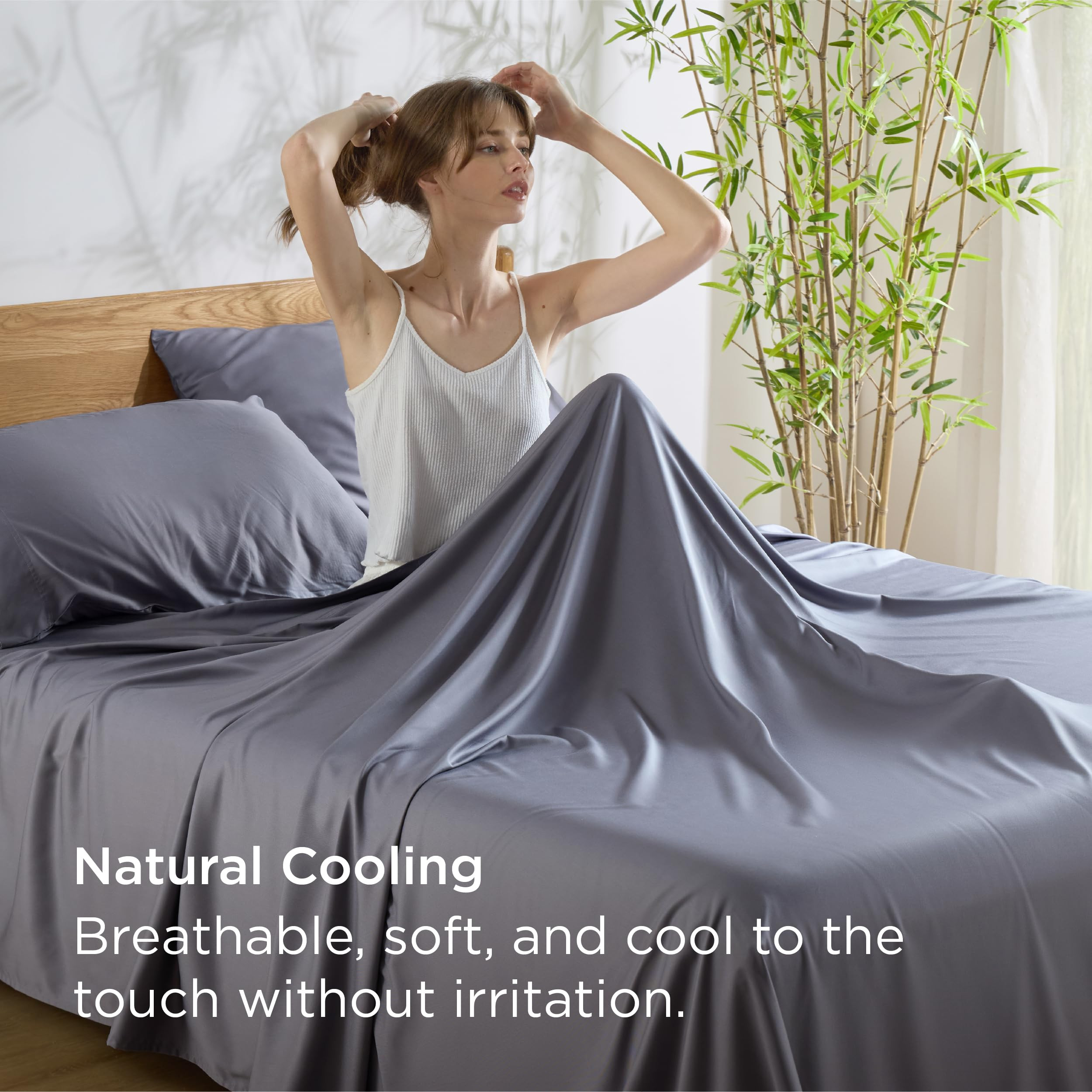 Bedsure Queen Sheet Set, Cooling Sheets for Queen Size Bed Set, Rayon Derived from Bamboo, Breath... | Amazon (US)