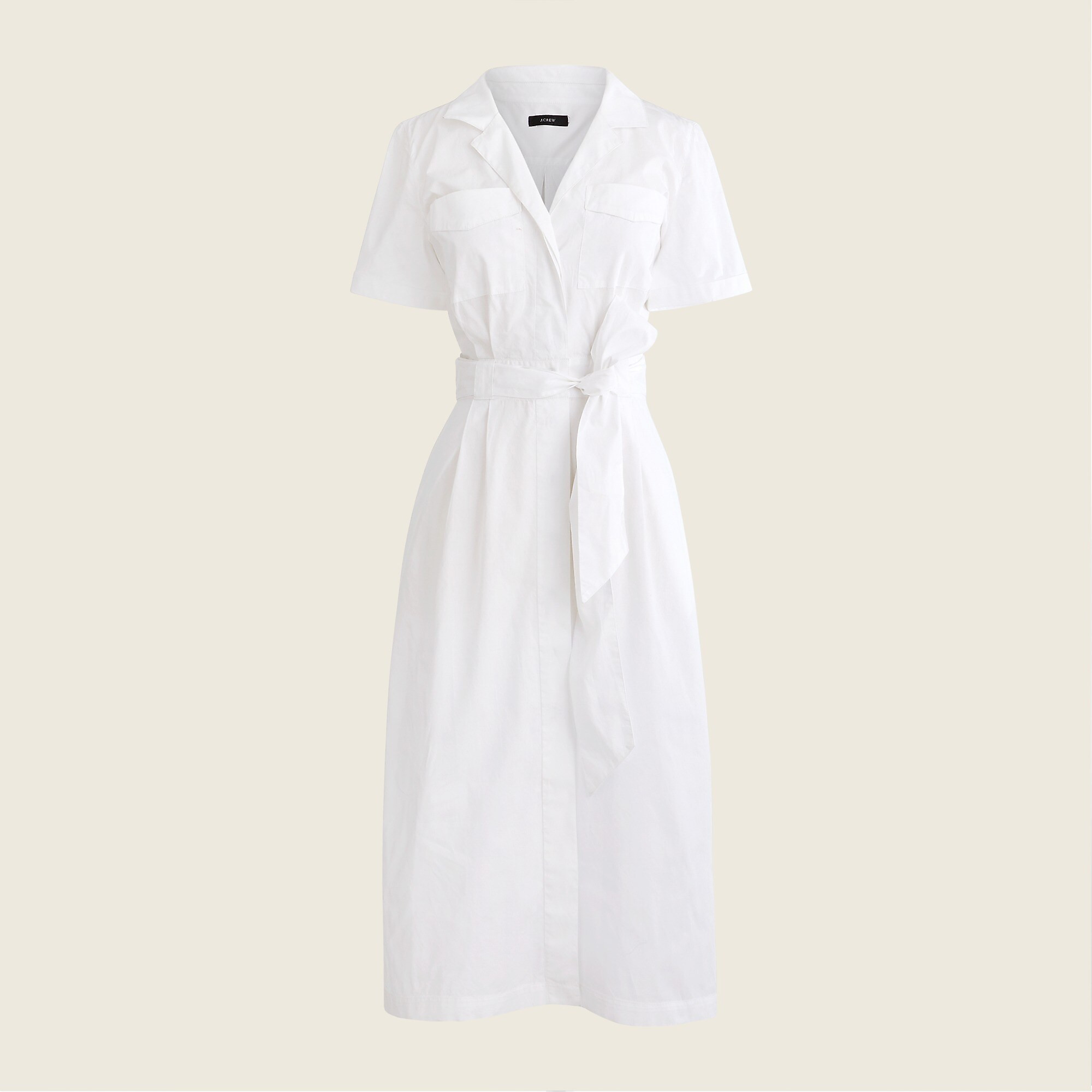 Patch-pocket cotton poplin shirtdress | J. Crew US