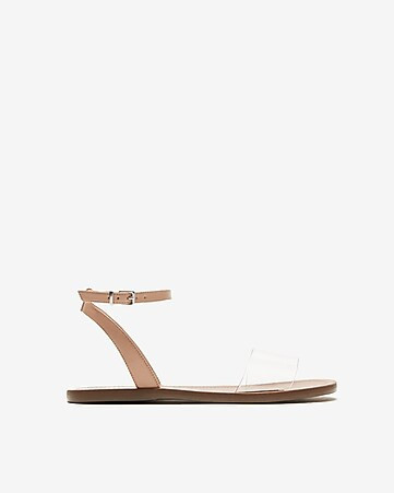 Vinyl Band Ankle Strap Sandals | Express