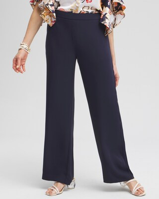 Women's Relaxed Straight Leg Soft Pants in Blue size 16 | Chico's | Chico's