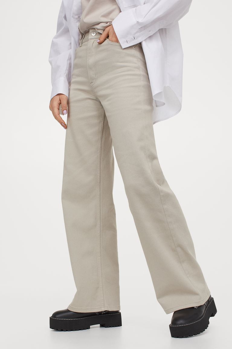 Wide-leg Twill Pants | H&M (US + CA)