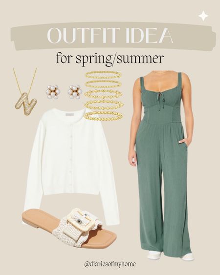 Outfit Idea for Spring and Summer

#ootd #outfit #outfitinspo #romper #jumpsuit #sweater #ideas #necklace 

#LTKfindsunder100 #LTKfindsunder50 #LTKhome