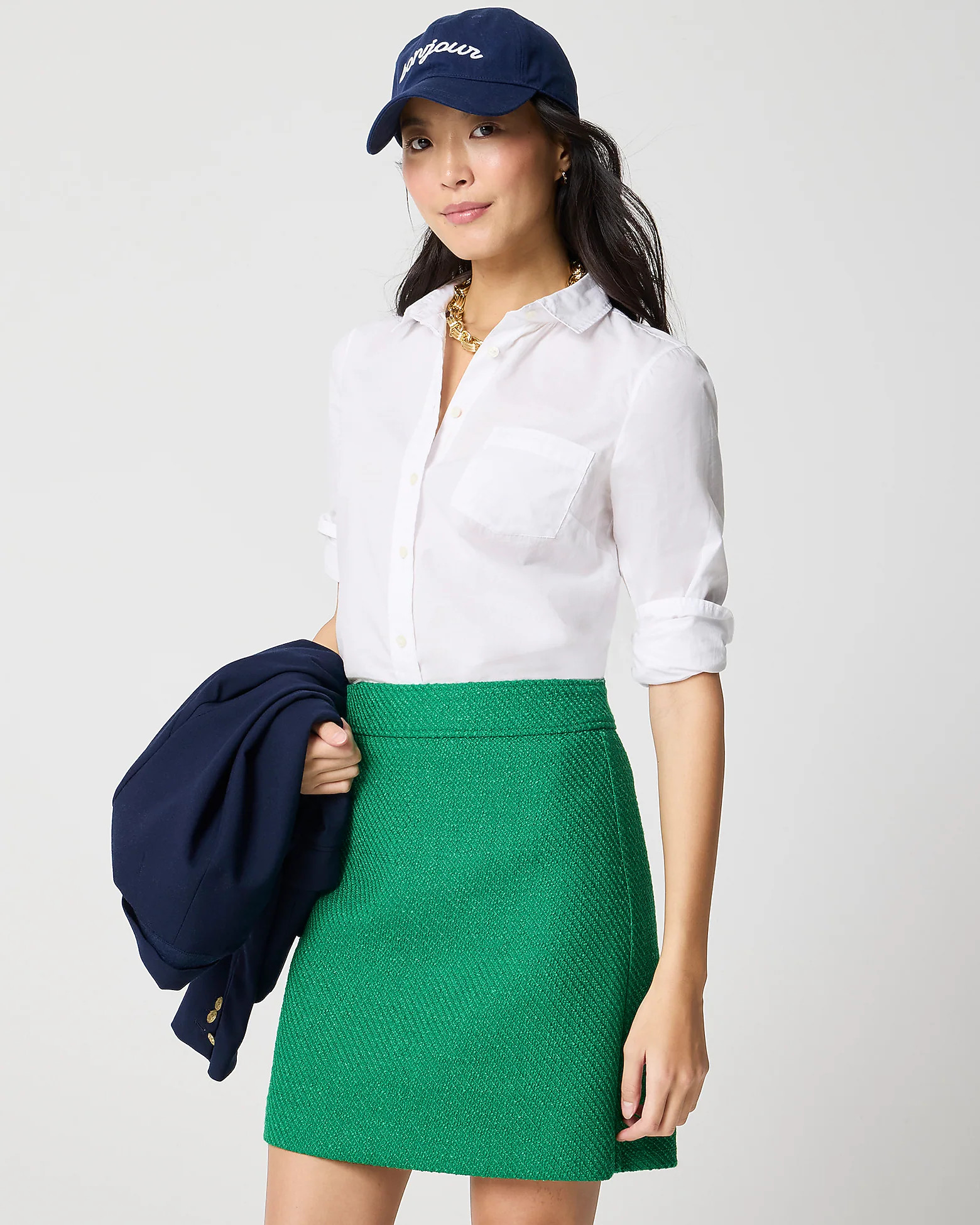 Tweed A-line mini skirt | J.Crew Factory