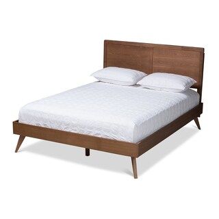 Carson Carrington Ulvsta Mid-century Walnut Wood Platform Bed (King) | Bed Bath & Beyond