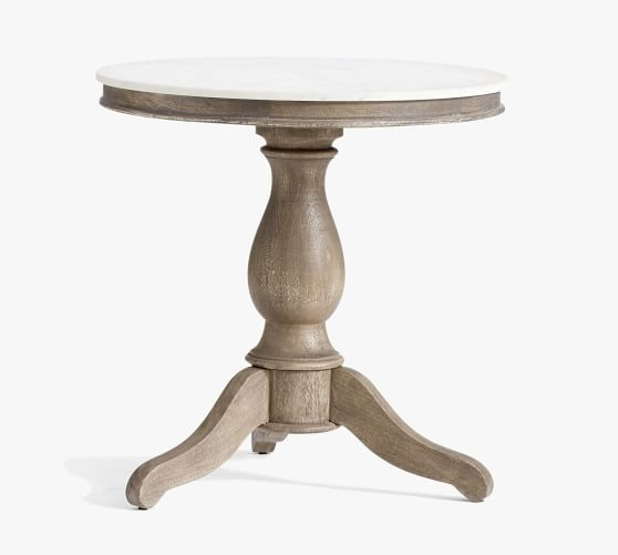 Alexandra Round Marble End Table (24") | Pottery Barn (US)
