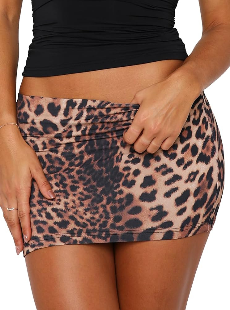 Women's Mini Skirt Cheetah | Amazon (US)